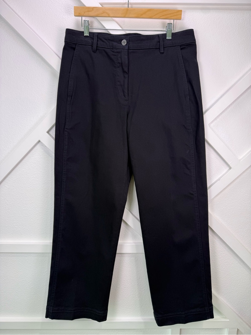 Banana Republic The Weekender Straight Leg Pant Black Size 12 - Picture 2 of 11